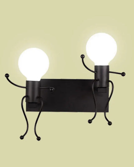 Creative Iron Wall Sconce Lamp - LED Light for Kids' Room