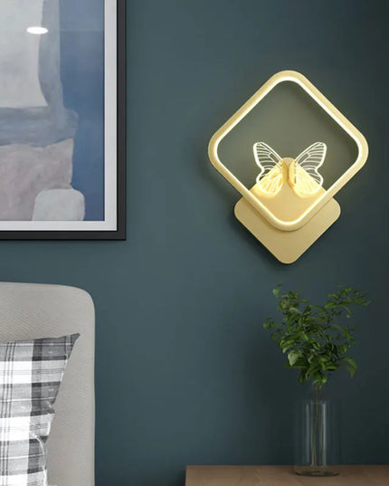 Modern Golden Butterfly LED Wall Lamp - Stylish Home Decoration