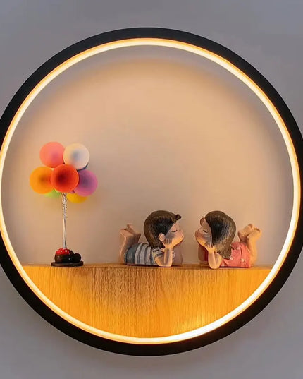 Modern Minimalist LED Cartoon Wall Lamp - Creative Bedside Décor