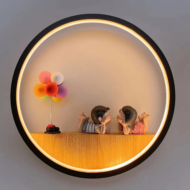 Modern Minimalist LED Cartoon Wall Lamp - Creative Bedside Décor