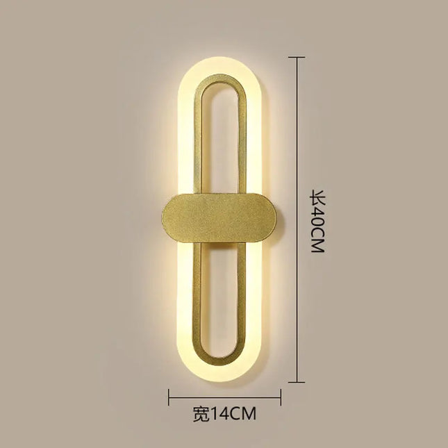 Modern Minimalist Wall Lamp - LED Three-Color for Bedroom & Aisle