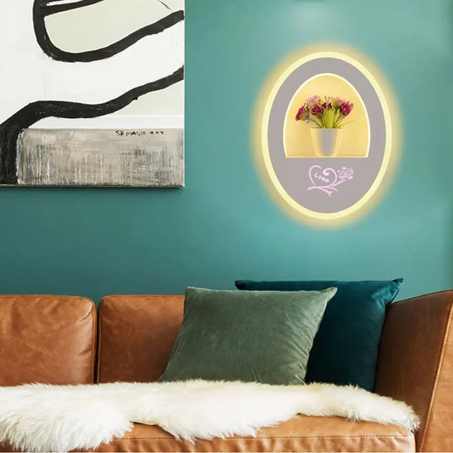Modern Black and White LED Wall Lamp - Indoor Home Decoration