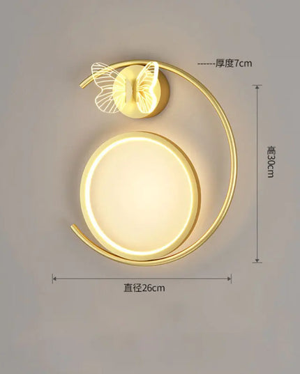 Modern Golden Butterfly LED Wall Lamp - Stylish Home Decoration