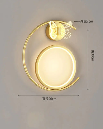 Modern Golden Butterfly LED Wall Lamp - Stylish Home Decoration