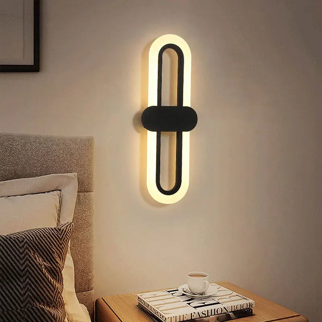 Modern Minimalist Wall Lamp - LED Three-Color for Bedroom & Aisle