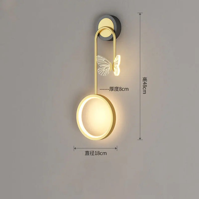 Modern Golden Butterfly LED Wall Lamp - Stylish Home Decoration