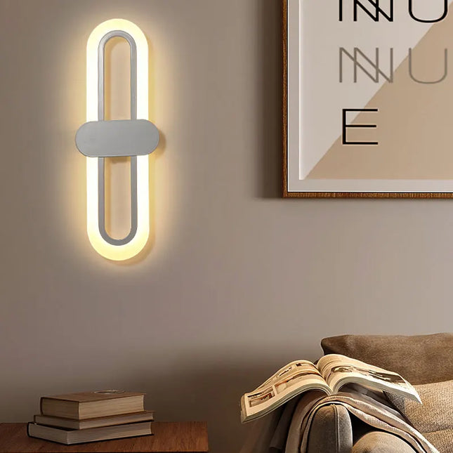 Modern Minimalist Wall Lamp - LED Three-Color for Bedroom & Aisle