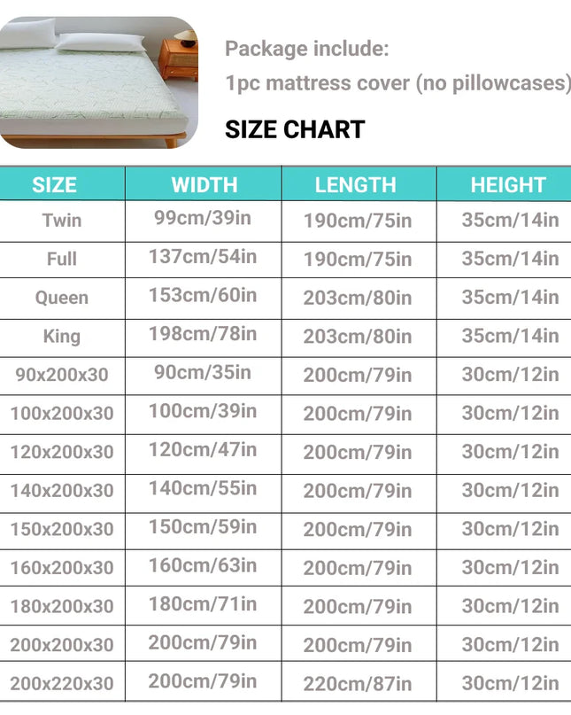 Anqianny Waterproof Bamboo Mattress Cover - Cooling, Deep Pocket Design