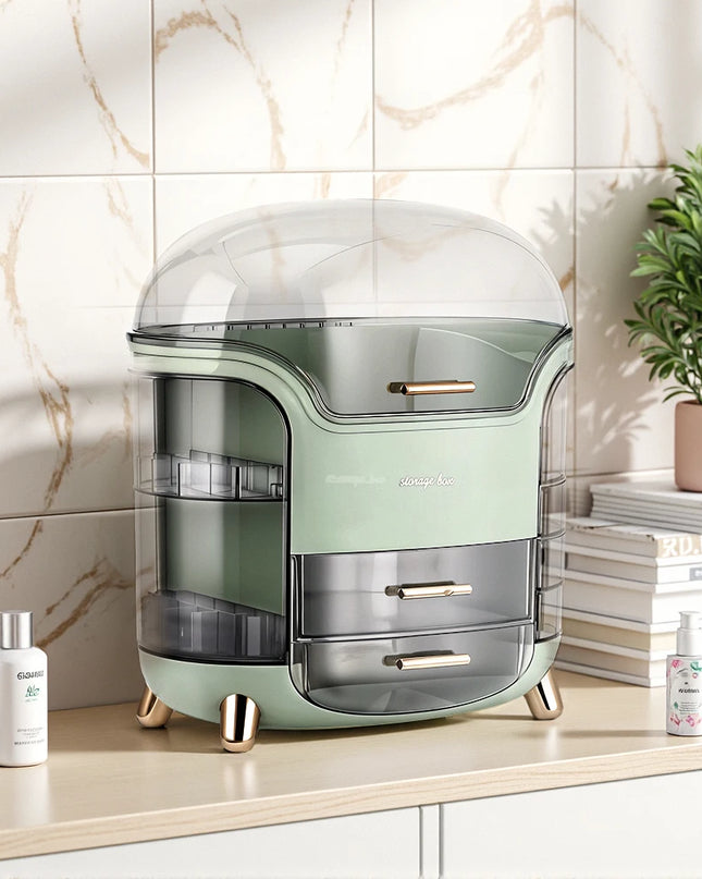 Modishion Large Capacity Cosmetics Storage Box - Dustproof & Stylish