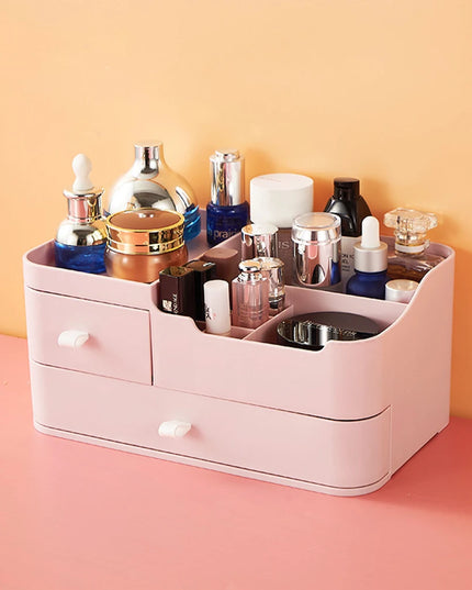 Voltsify Makeup Organiser with Drawers - Stylish Desktop Storage Box