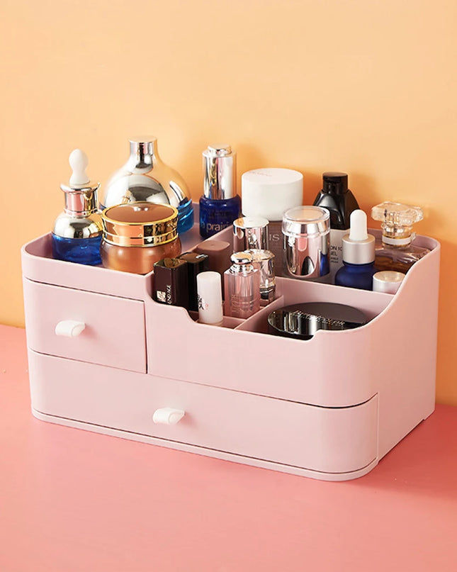 Voltsify Makeup Organiser with Drawers - Stylish Desktop Storage Box