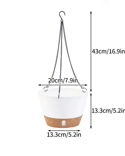 Modern Hanging Basket Flowerpot for Chlorophytum - Green Plant Decor