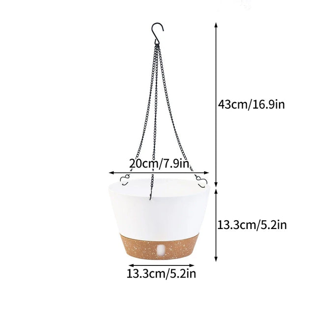 Modern Hanging Basket Flowerpot for Chlorophytum - Green Plant Decor