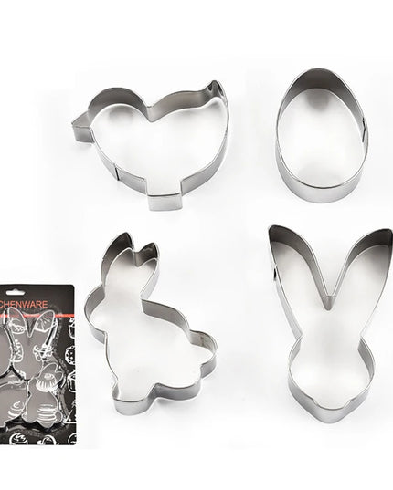 DIY Baking Tool Set - 12/6/5/4 Pcs Stainless Steel Biscuit Molds
