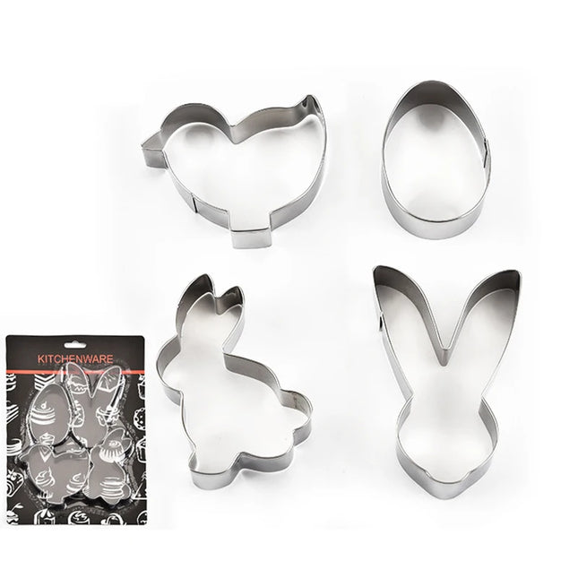 DIY Baking Tool Set - 12/6/5/4 Pcs Stainless Steel Biscuit Molds