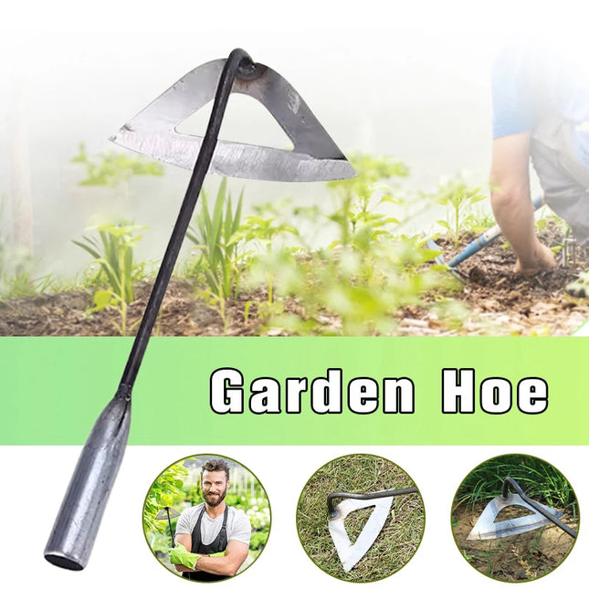 Garden Weeding Artifact Steel Crescent Shaped Hoe Soil Loosening Outdoor Planting Rake Hoe Farming Tools Garden Hand Tools