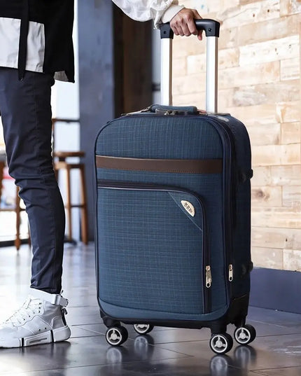 Modishion 20-Inch Soft Shell Suitcase - Large Capacity, Combination Lock