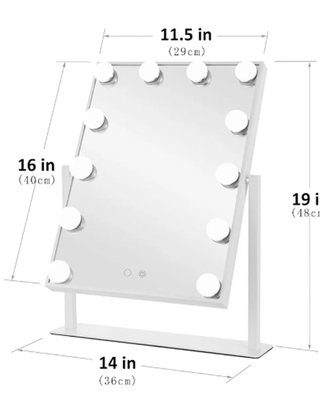Modishion LED Makeup Mirror - Adjustable Color & Brightness for Flawless Makeup