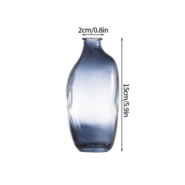 Retro Irregular Glass Flower Vase - Modern Decorative Table Ornament
