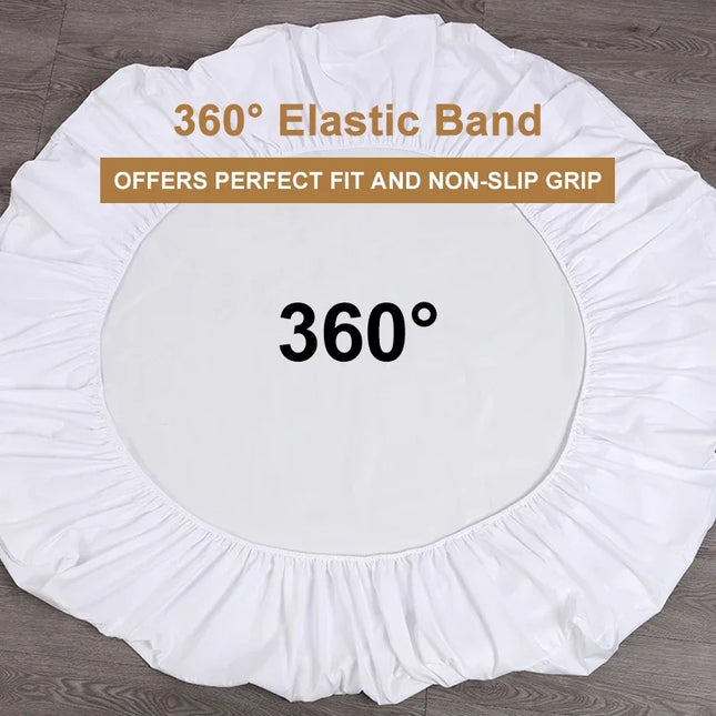 Anqianny Waterproof Fitted Sheet - Soft Polyester for Queen/King/Twin