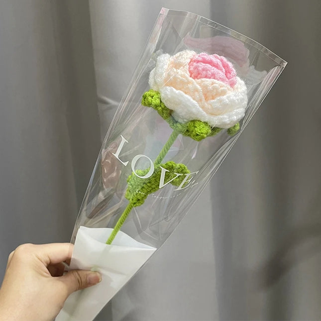 Hand-Knitted Crochet Flower Bouquet - Perfect Gift for Weddings & Graduations