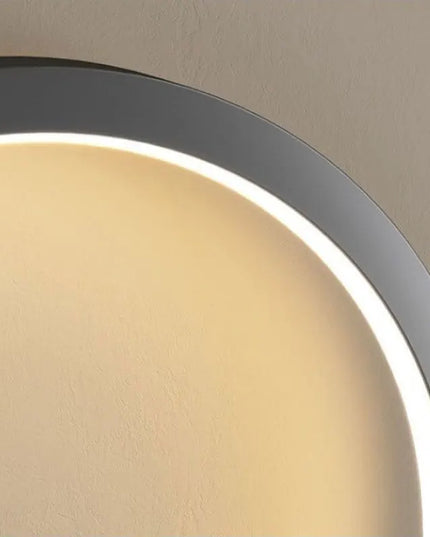 Modern LED Wall Light - Black & White Semicircle Design for Home