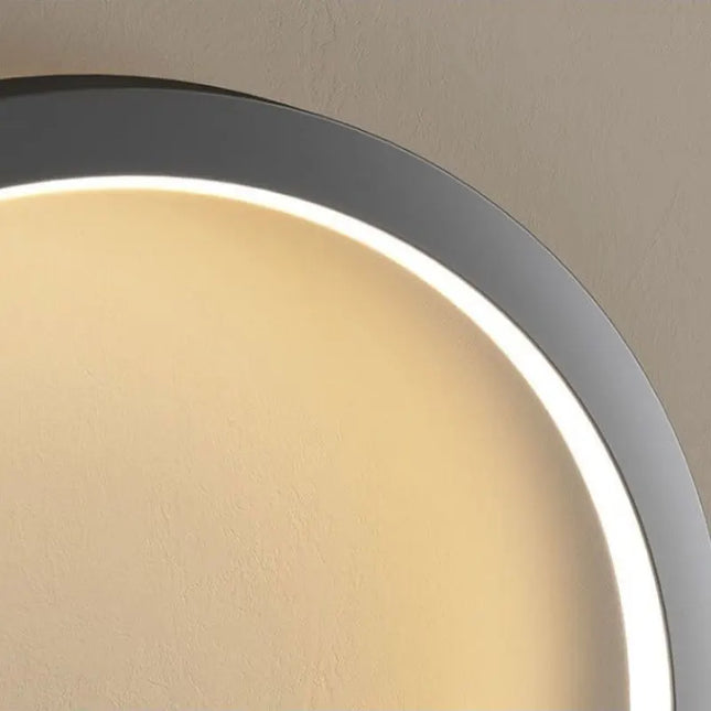 Modern LED Wall Light - Black & White Semicircle Design for Home