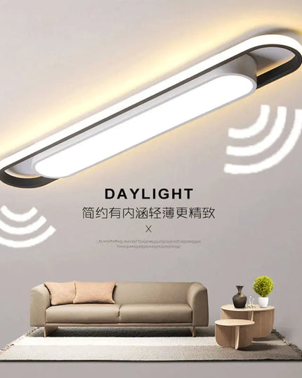 Modern LED Ceiling Light for Living Room -  Long Strip, Minimalist Design