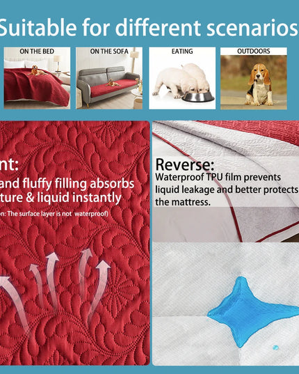Waterproof Pet Bed Cover - Floral Design for Dogs and Cats