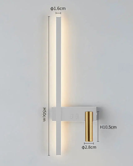 Modern Black & White Wall Lamp - Minimalist LED Light Fixture