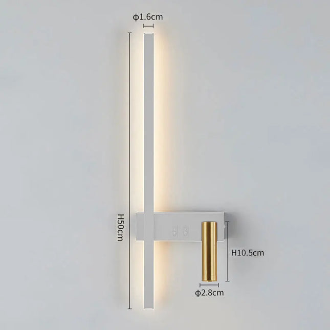 Modern Black & White Wall Lamp - Minimalist LED Light Fixture