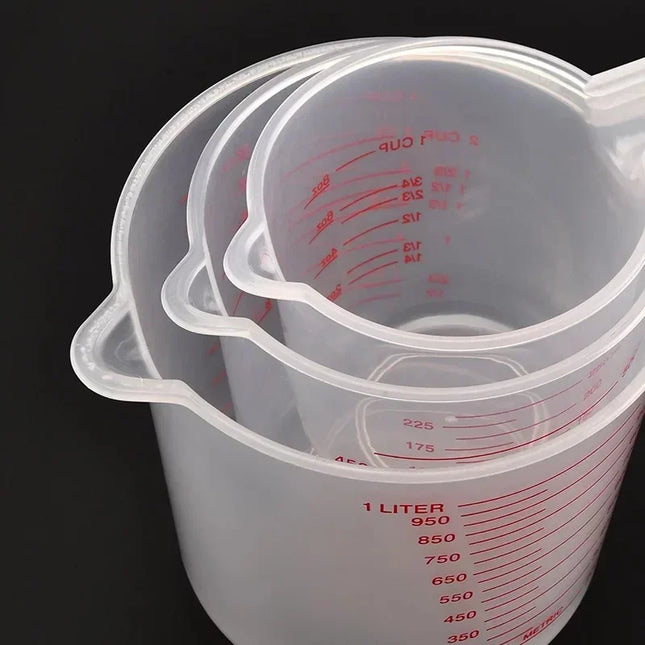 3pcs Baking Liquid Measuring Cups 250/500/1000ml