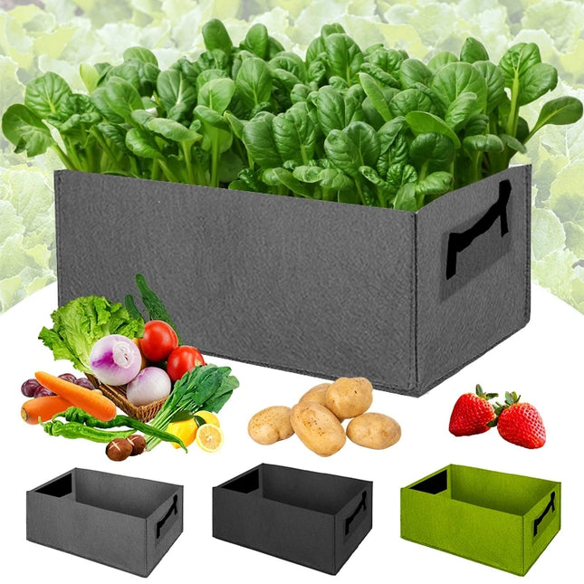 Rectangle Felt Garden Grow Bag - Eco-Friendly Planting Pot for Vegetables