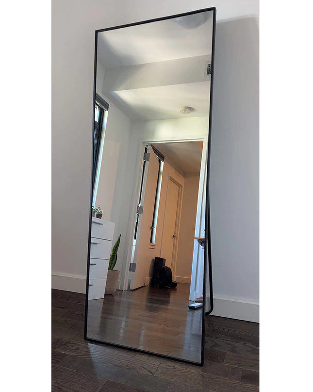 CASSILANDO 65" Full Length Mirror - Stylish Black Metal Frame