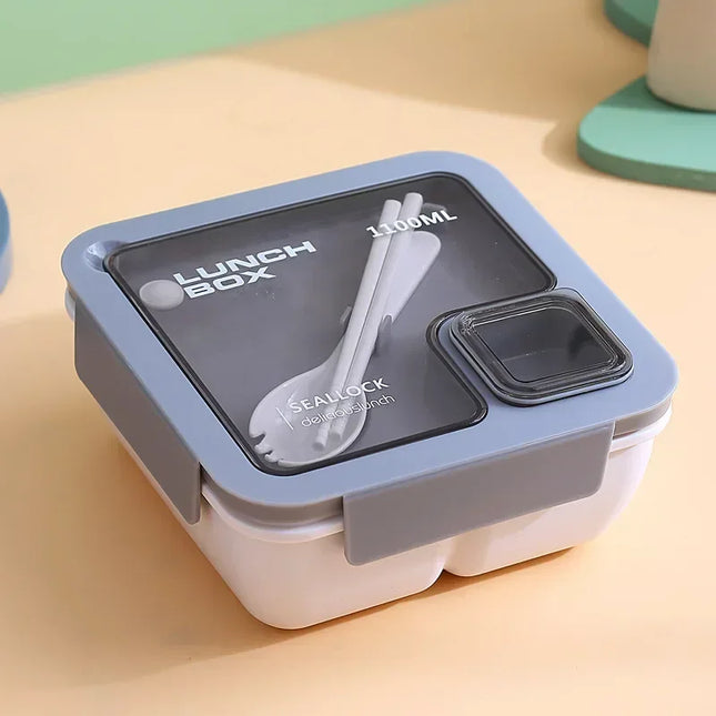 850ml/1100ml Lunch Box Microwave Portable Bento Boxes with Tableware for Kids
