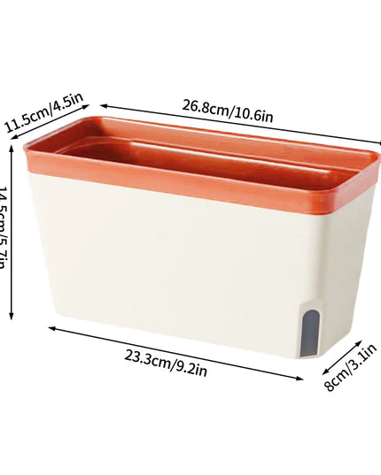 Thickened Plastic Flower Pot - Self-Watering Double-Layer Design for Plants