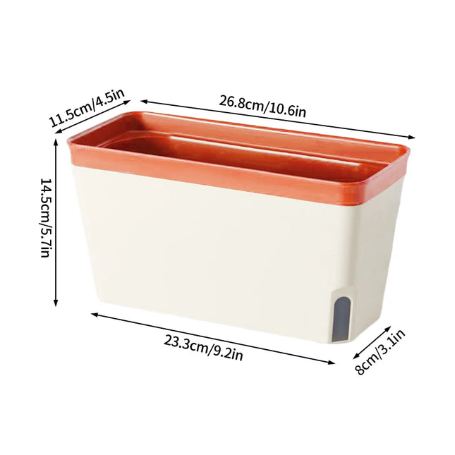 Thickened Plastic Flower Pot - Self-Watering Double-Layer Design for Plants