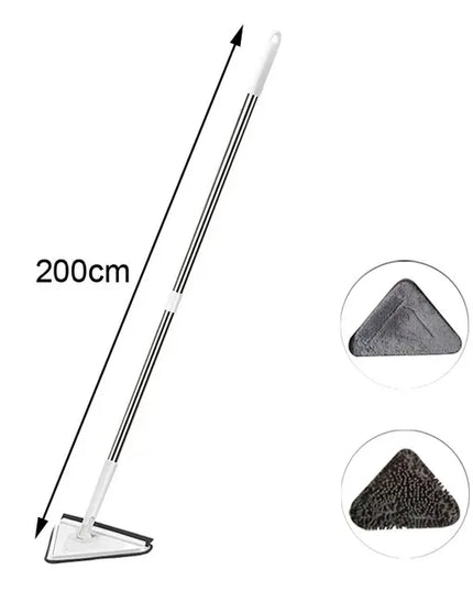 Triangle 360 Adjustable Telescopic Cleaning Mop - Eco-Friendly Brush Tool