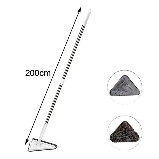 Triangle 360 Adjustable Telescopic Cleaning Mop - Eco-Friendly Brush Tool