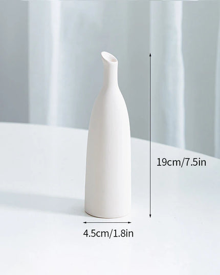 Modern White Ceramic Vase - Nordic Decorative Flower Pot for Home Decor