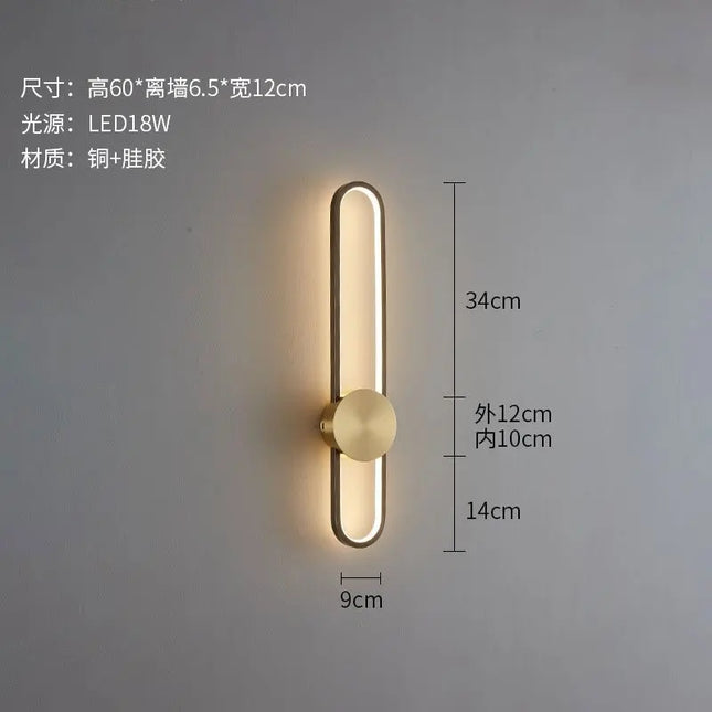 Modern Nordic LED Wall Lamp - Stylish Lighting for Bedroom & Living Room