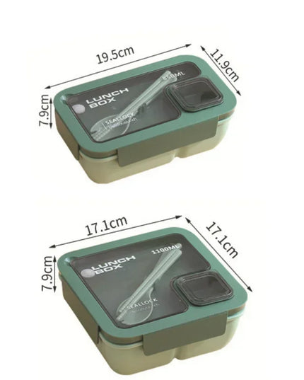 850ml/1100ml Lunch Box Microwave Portable Bento Boxes with Tableware for Kids