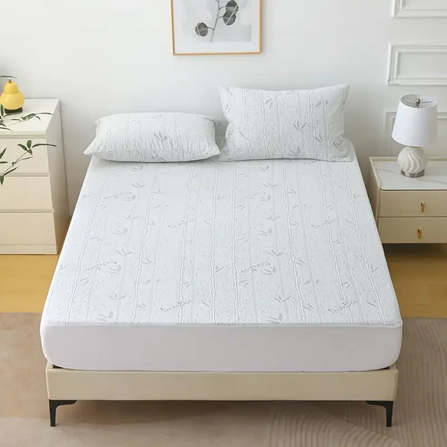 Anqianny Bamboo Fiber Mattress Protector - Waterproof, Ultra-Soft Cover