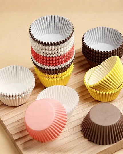 100pcs Disposable Muffin Cups Egg Tart Molds