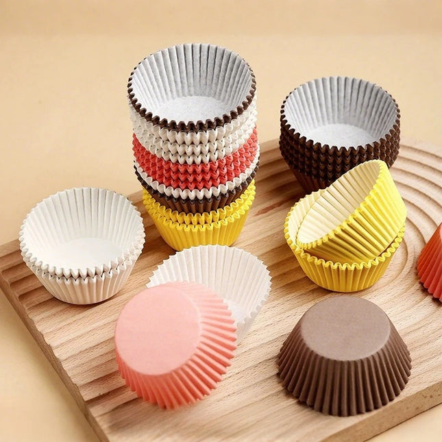 100pcs Disposable Muffin Cups Egg Tart Molds