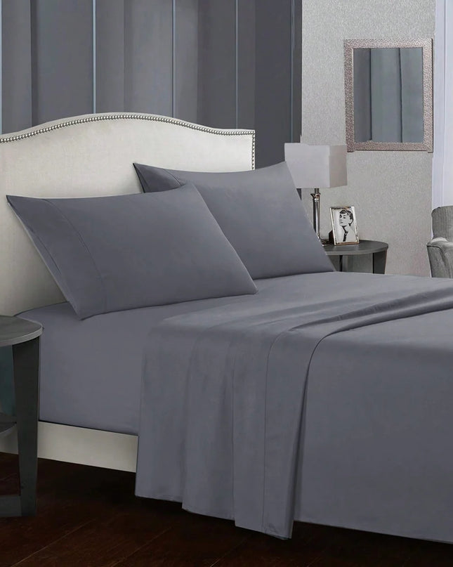 Anqianny 4-Piece Solid Bedding Set - Waterproof Fitted Sheet & Pillowcases