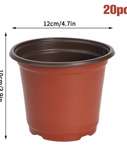 50/20pcs Plastic Flowerpots Simple Nursery Seedling Pot Flowers Seed Breeding Planters Container Box Garden Supplies Tool