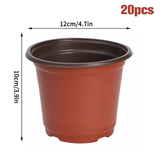 50/20pcs Plastic Flowerpots Simple Nursery Seedling Pot Flowers Seed Breeding Planters Container Box Garden Supplies Tool
