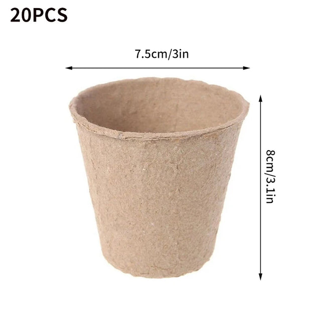 10/20PCS Biodegradable Nursery Seedling Cups - Ideal for Germination