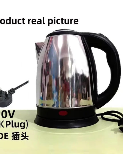 Stainless Steel Electric Kettle 2L - Hot Water Boiler for Tea & Coffee